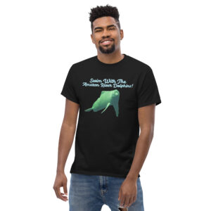 Zoo Media Amazon River Dolphin(Swim with the Amazon River Dolphins!/Front Design) Men's classic tee