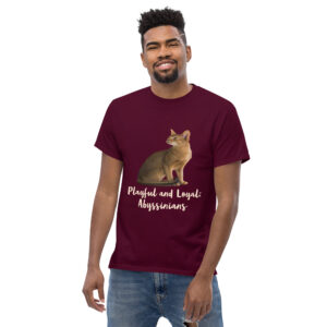 Zoo Media Abyssinian(Playful and Loyal Abyssinians/Front Design) Men's classic tee