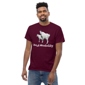 Zoo Media Alpine Goat(Herd Mentality/Front Design) Men's classic tee