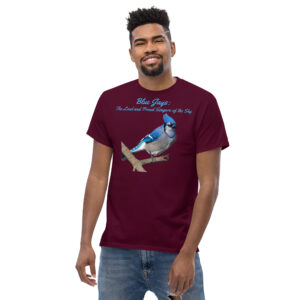 Zoo Media Bluejay(Blue Jays: The Loud and Proud Singers of the Sky)/Front Design Men's classic tee
