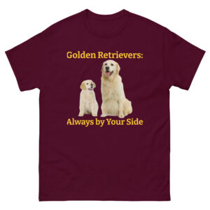 Zoo Media Golden Retriever(Golden Retrievers: Always by Your Side/Front Design) Men's classic tee