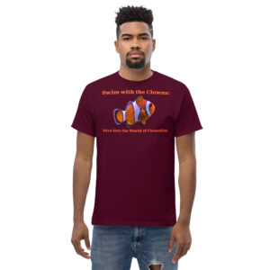 Zoo Media Clownfish(Swim with the Clowns: Dive into the World of Clownfish!)/Front Design Men's classic tee
